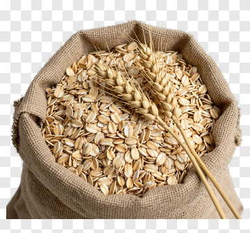 Sack Of Oats With Wheat Stalks PNG