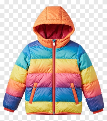 Colorful Puffer Jacket PNG