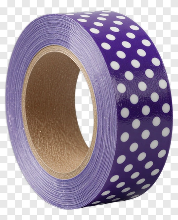 Purple Polka Dot Tape Roll PNG