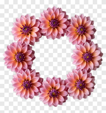 Pink Flower Wreath PNG