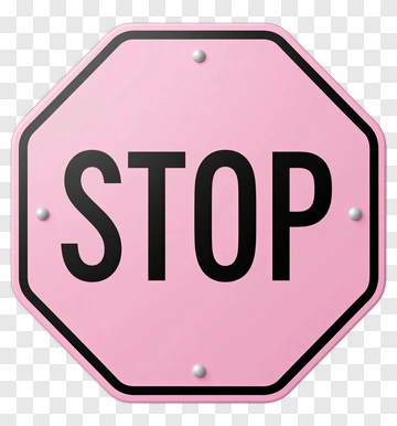 Pink Stop Sign PNG