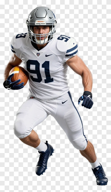 Football Player Running With A Ball PNG