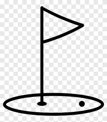 Golf Hole With Flag And Ball PNG