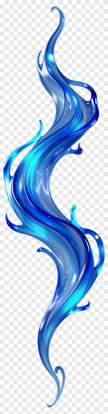 Blue Water Wave Design PNG