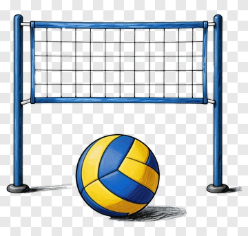 Volleyball Net And Ball PNG