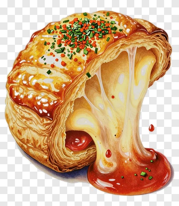 Cheesy Pastry With Melting Filling PNG