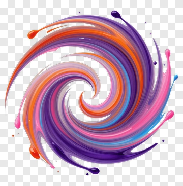 Colorful Swirl Of Paint PNG
