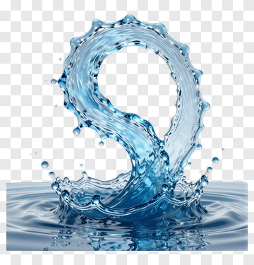 Water Splash Shaping A Number Eight PNG