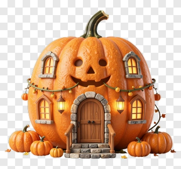 Halloween Pumpkin House PNG