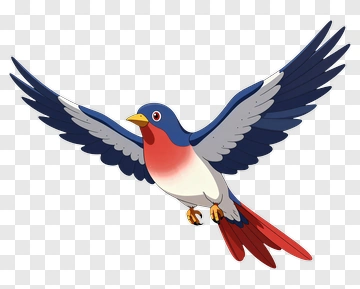Cartoon Bird Flying PNG