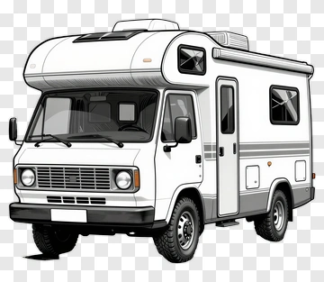 3D Camper Van PNG
