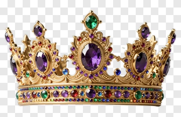 Gold Crown With Colorful Jewels PNG