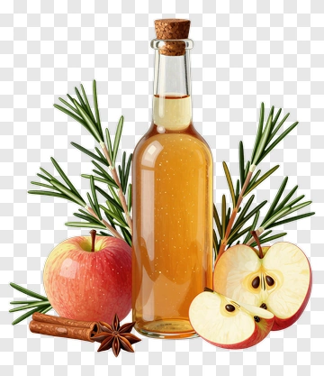 Apple Cider Bottle With Fresh Apples And Spices PNG