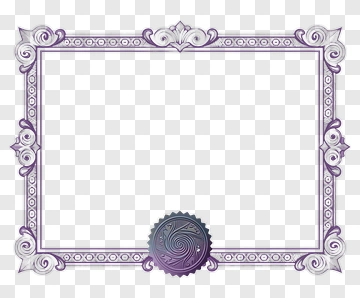 Elegant Certificate Frame With Seal PNG