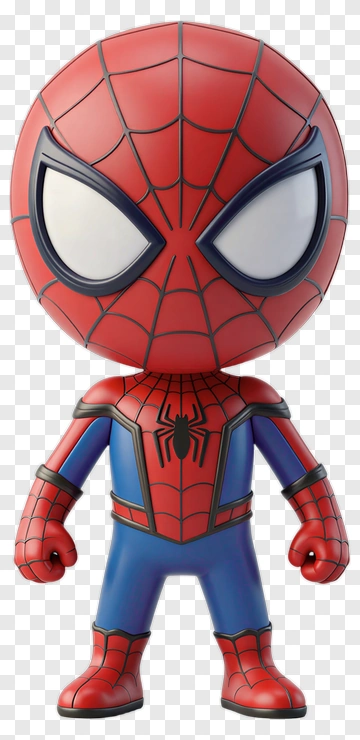 Cartoon Spider-Man Figure PNG