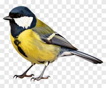 Colorful Blue Tit Bird PNG