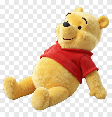 Cartoon Bear Sitting In A Red Shirt PNG