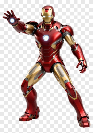 Iron Man In A Dynamic Pose PNG