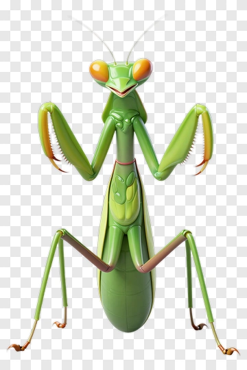Cartoon Praying Mantis PNG