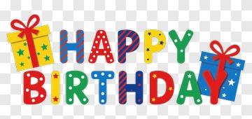 Happy Birthday Celebration With Colorful Gifts PNG