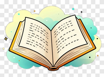 Open Book With Colorful Background PNG