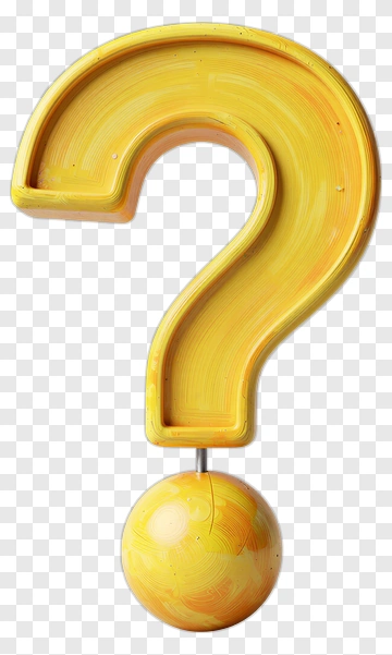 Yellow Question Mark With Ball PNG