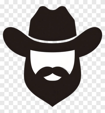 Cowboy Face Silhouette PNG