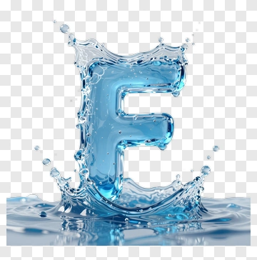 Water Splash Letter F PNG