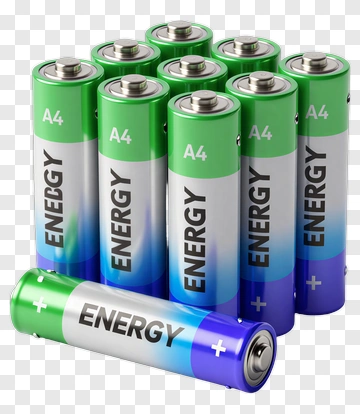 Colorful Energy Batteries PNG