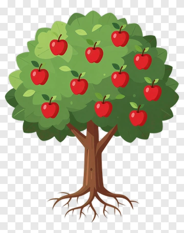 Colorful Apple Tree PNG