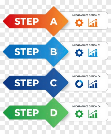 Infographic Steps With Icons And Graphs PNG