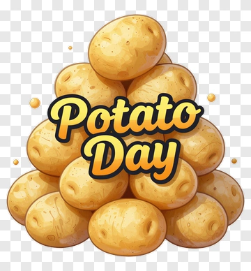 Potato Day With Pile Of Potatoes PNG