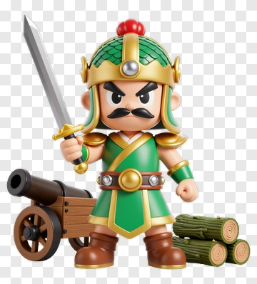 3D Warrior Holding A Sword PNG