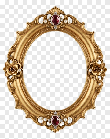 Ornate Gold Picture Frame PNG