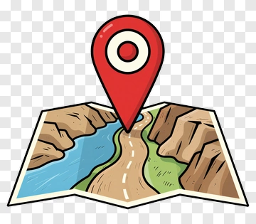 Map With Location Pin PNG