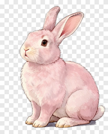 Cartoon Pink Rabbit PNG