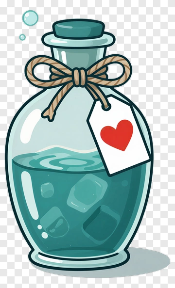 Cartoon Love Potion Bottle PNG