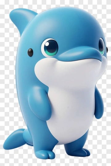 Cartoon Dolphin Character PNG