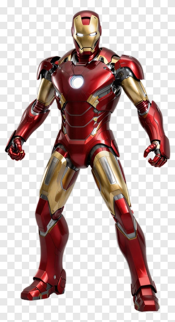 Iron Man In Red And Gold Armor PNG