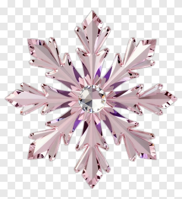 Pink Crystal Snowflake PNG