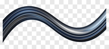 Curved Metallic Wave Design PNG