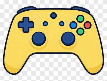 Yellow Video Game Controller PNG