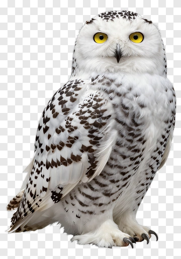 Snowy Owl With Yellow Eyes PNG
