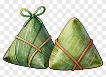 Traditional Rice Dumplings Wrapped In Leaves PNG