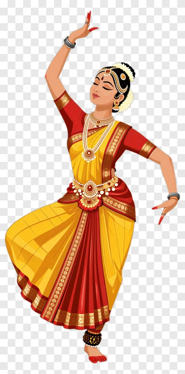 Dancer In Traditional Indian Attire PNG