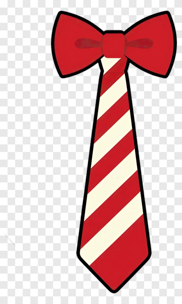 Red And White Striped Bow Tie PNG