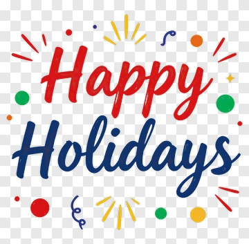 Happy Holidays Greeting PNG