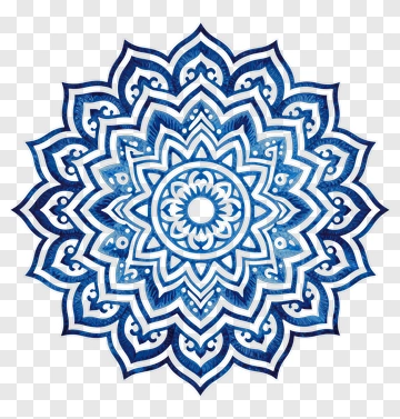 Blue Mandala Design PNG