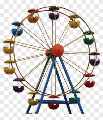 Colorful Ferris Wheel PNG