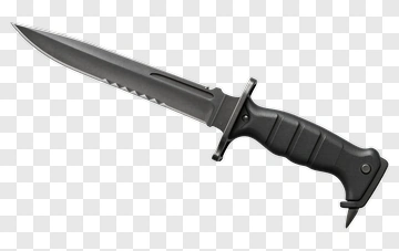 Black Tactical Knife PNG